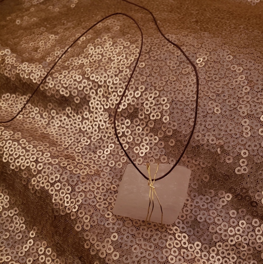 Handmade Raw Selenite Necklace